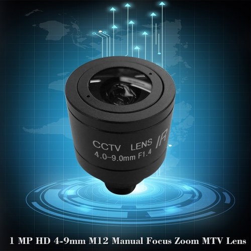 1 Mp Hd 4-9mm M12 Manual Focus Zoom Mtv Lens