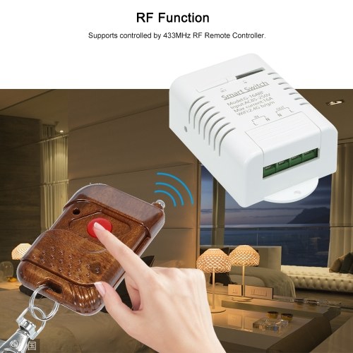 

Smart Wifi Switch RF 433MHz Compatible with Sonoff & EWeLink 16A/3500W Wireless Remote Switch Timer