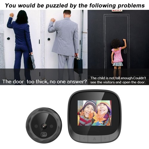 

2.4" TFT Digital Peephole Viewer Door Eye Doorbell Camera IR Night Vision Photo Taking for Home Security