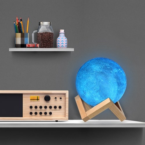 

8cm/3.15in 3D Printing Star Moon Lamp USB Led Moon Shaped Table Night Light