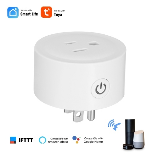 

Mini Smart Plug WiFi Power Socket US Tuya APP Remote Control Timer, Voice Control Compatible with Amazon Alexa and for Google Home