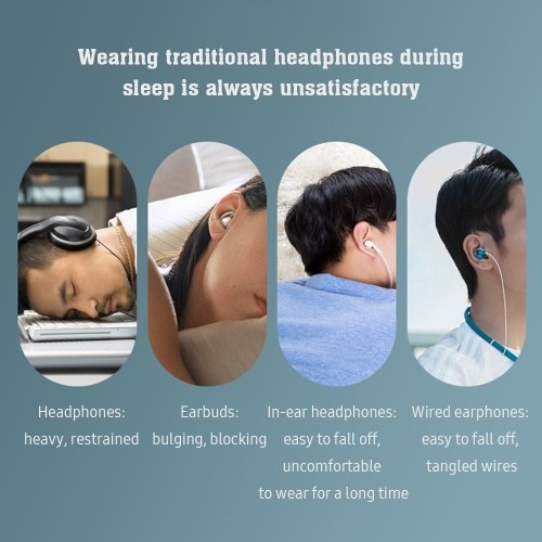

Подушка-динамик Sleeping Bone Conduction BT5.0 Таймер T-Flash Card Быстрая зарядка Портативный размер