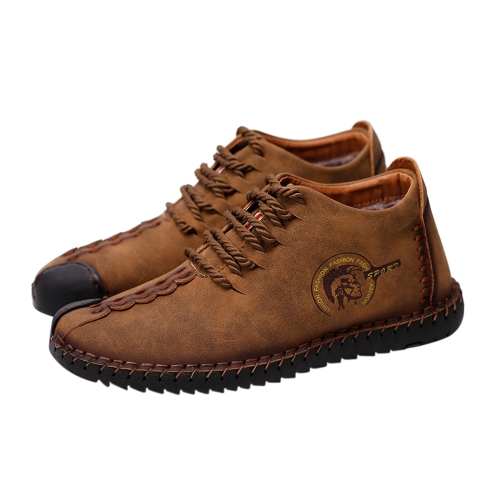 

Retro Breathable Velvet Warm Winter Casual Leather Shoes