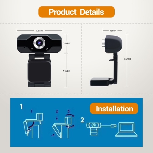 

1080P HD Webcam with Microphone