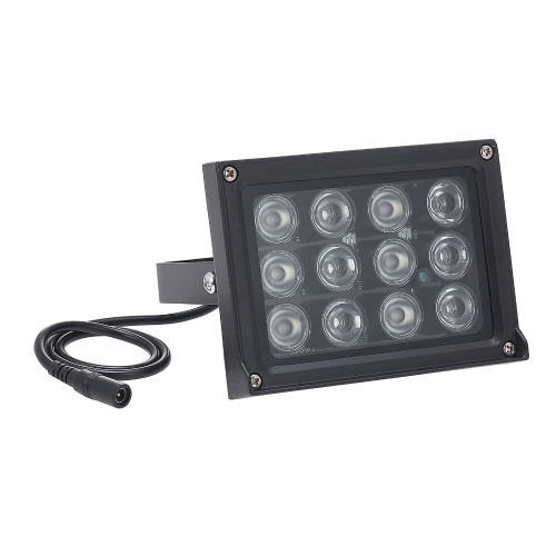 Infrared Illuminator 12Pcs Array IR LED IR Illuminator Night Vision Wide Angle Long Range Outdoor Waterproof for CCTV Security Camera