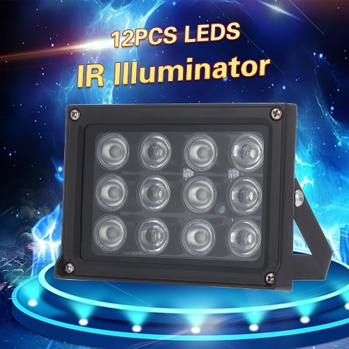 Infrared Illuminator 12Pcs Array IR LED IR Illuminator Night Vision Wide Angle Long Range Outdoor Waterproof for CCTV Security Camera