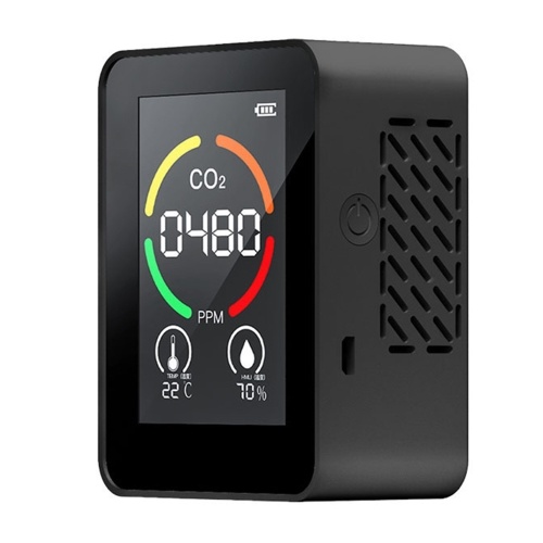 Air Quality Monitor Indoor Carbon Dioxide Detector with LED Digital Display & LCD Screen Rechargeable Battery