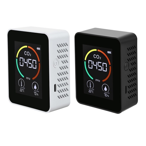 

Household Air Quality Detector Multifunctional CO2/Temperature/Humidity Monitor Carbon Dioxide PPM Semiconductor Sensor LED Display 1200mAh