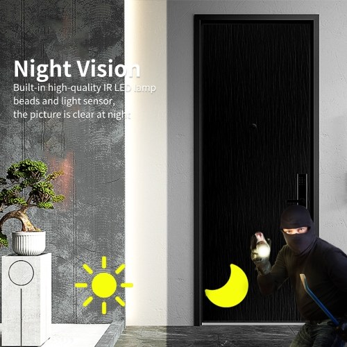 Smart Video Doorbell Wireless HD Camera PIR Motion Detection IR Alarm Security Door Bell Wi-Fi Intercom for Home Apartment 