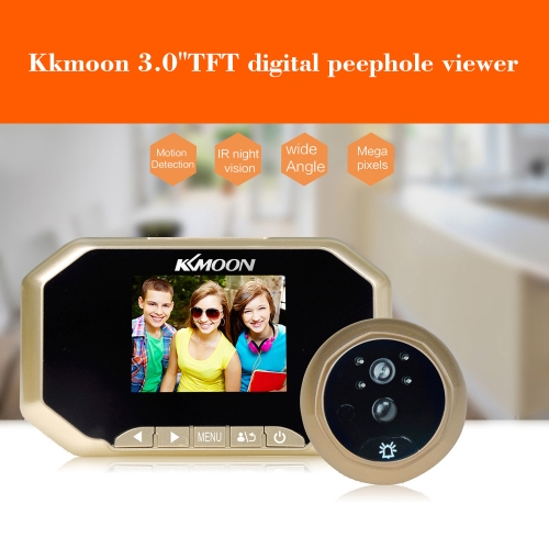 

KKmoon 3" LCD 720P Digital Peephole Viewer 160° PIR Door Eye Doorbell Camera