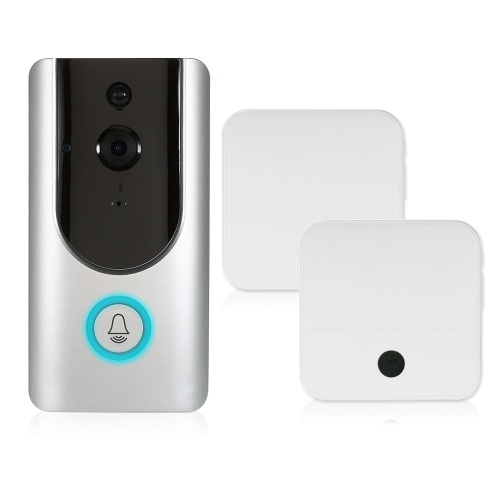 

HD 1080P WiFi Smart Wireless Security Doorbell with 16G TF Card+2PCS 18650 Batteries +2*Wireless Doorbell Chime