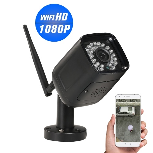 1080P HD Bullet WIFI Camera Weatherproof Wireless IP Camera 2.0MP 30pcs Infrared LED Lights Support Phone APP Control Motion Detection Night Vision for CCTV Home Surveillance Security