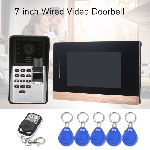 

7 inch Wired Video Doorbell Visual Hands-free Two-way Audio