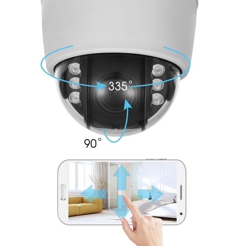 

HD 1080P беспроводная WIFI купольная PTZ IP-камера