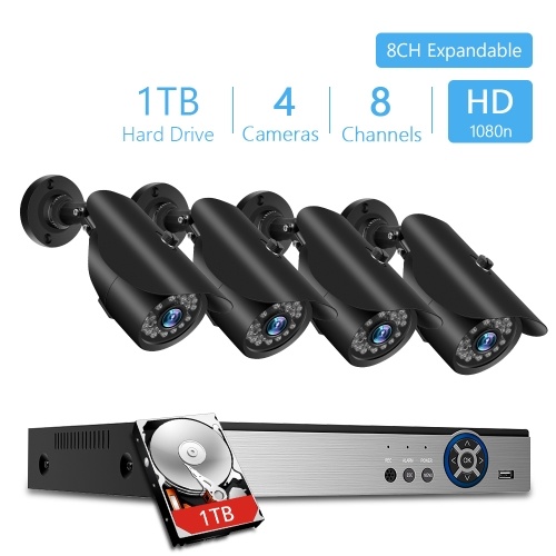 4CH 1080P Security Camera System