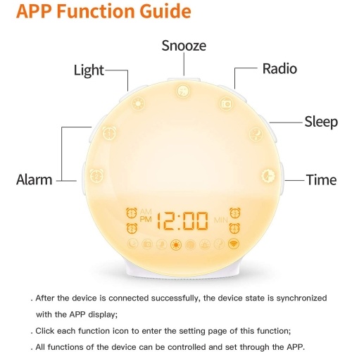 

Intelligent SmartAPP Voice Control Wifi Alarm Clock