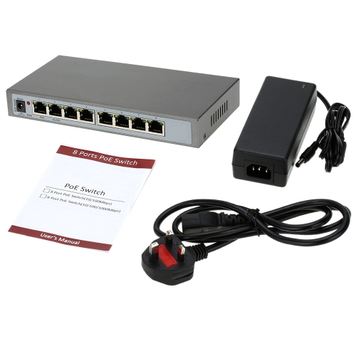 

8 Port 1000Mbps IEEE802.3af POE Switch/Injector Power over Ethernet for IP Camera VoIP Phone AP devices 1008POE-AF