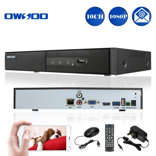 

OWSOO 16CH 1080P H.264 P2P NVR CCTV Security Phone Control Motion Detection Email Alarm для IP-камеры видеонаблюдения