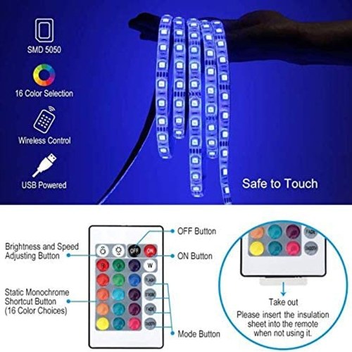 LED Lights for TV PC Gaming Monitor TV LED Backlight Remote Control Colors Changing LED Light Strip 