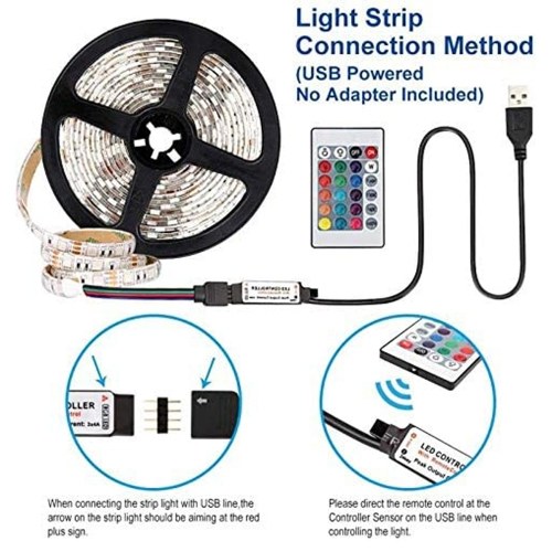 LED Lights for TV PC Gaming Monitor TV LED Backlight Remote Control Colors Changing LED Light Strip 