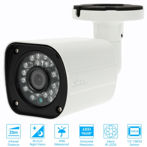 

KKmoon® AHD 960P 1600TVL Мегапикселей CCTV видеонаблюдения Открытый поддержка камеры Крытый пуля от атмосферных воздействий ИК-фил