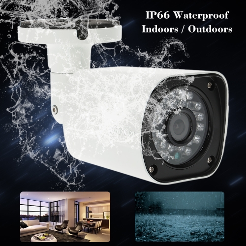 

KKmoon® AHD 1080P 2000TVL Megapixels CCTV Security Surveillance Outdoor Indoor Bullet Camera support weatherproof IR-CUT Filter Night View Plug and Play 24 LEDs