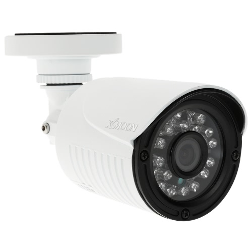 Surveillance de sécurité KKmoon® AHD 960P 1600TVL Megapixels CCTV Support de caméra Bullet Intérieur Extérieur étanche IR-CUT Filtre Night View Plug and Play 24 LED