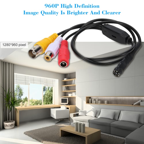 

960P Mini Audio Pinhole Color CCTV Camera 6pcs IR LEDs Night Vision 1.3MP Micro Hidden Spy Camera for Home Security NTSC System
