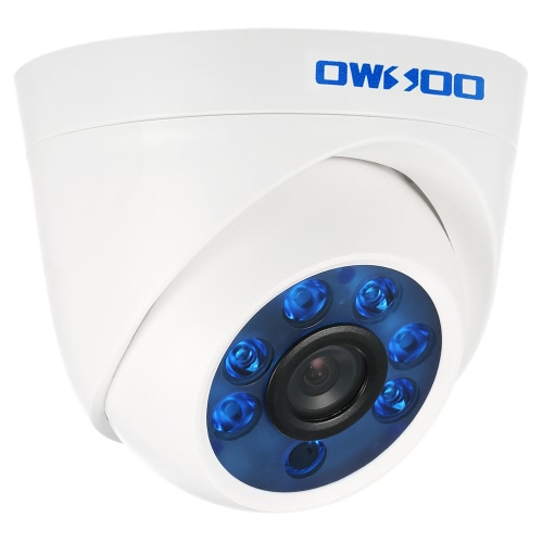 OWSOO 1200TVL Câmera de vigilância de cúpula 3.6mm 1/3 '' CMOS 6 Array IR LEDS Visão noturna IR-CUT Indoor CCTV Security NTSC System