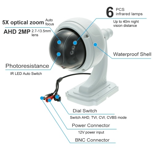 

1080P 3.5'' Medium Speed PTZ Waterproof Camera