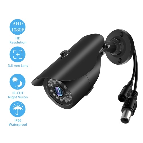 1080P HD 2.0MP Bullet Analog Camera with Metal Housing Built-in 36pcs IR-CUT LED Lights Intelligent Motion System IP66 Waterproof NTSC System