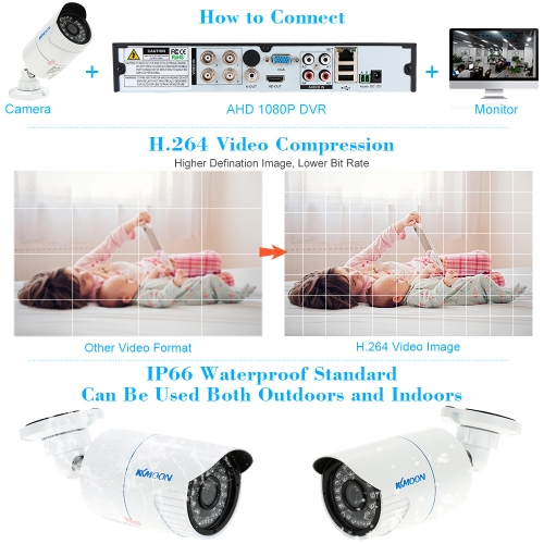 

KKmoon HD 1080P Security CCTV Camera Waterproof IR-CUT Night View Home Surveillance NTSC System