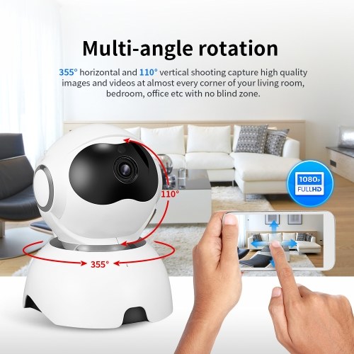 

Smart HD Camera 2MP 1080P Surveillance Wifi IP Home Cam with Motion Detection Night Vision