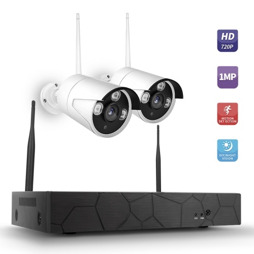 K8208 4CH NVR + 2 Cameras Wireless NVR Kit