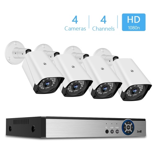 

1080n Pro HD + 4CH Video Security Digital Recorder + 4pcs Analog Security Cameras