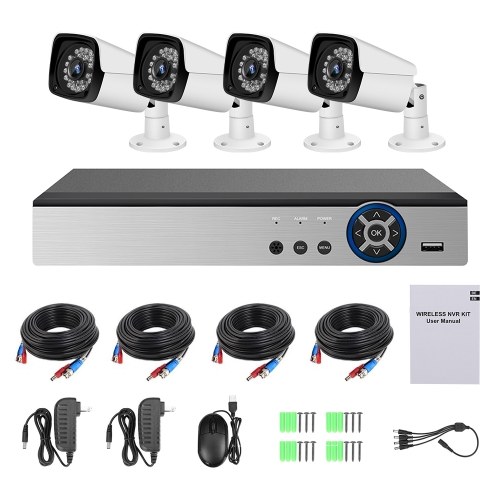 

1080n Pro HD + 4CH Video Security Digital Recorder + 4pcs Analog Security Cameras