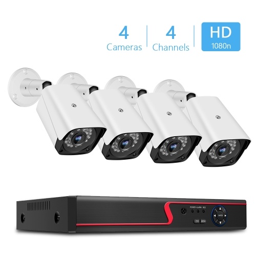 

1080n Pro HD + 4CH Video Security Digital Recorder + 4pcs Analog Security Cameras