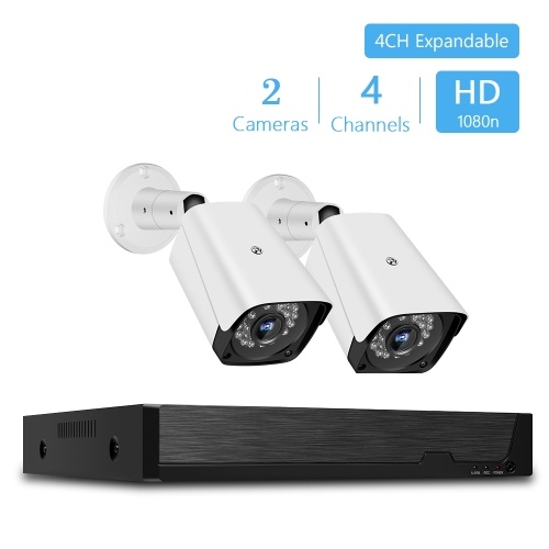 

1080n Pro HD + 4CH Video Security Digital Recorder + 2pcs Analog Security Cameras （HDD Not Included） EU Plug