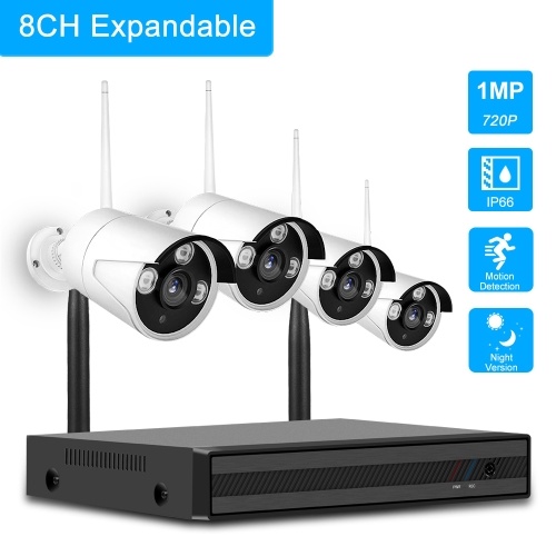 

8CH NVR + 4 pcs 720P Cameras Kit