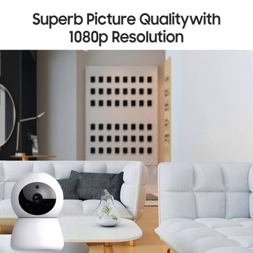 

Smart Security Camera 1080P HD Webcam w/Microphone/Night Vision/Motion Detection/Two-way Intercom/Remote Baby Monitor Security Cam