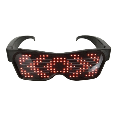 

LED Light up Glasses USB Rechargeable & Wireless with Flashing LED Display Glowing Luminous Glasses for Christmas Party Bars Rave Festival
