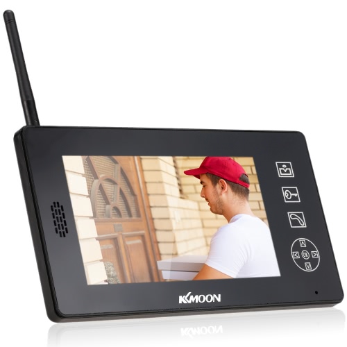 

KKmoon 2.4GHz 7’’ Wireless LCD Color Video Door Phone Intercom Doorbell Support Unlock Snapshot Record Night Vision Rainproof For Home Surveillence