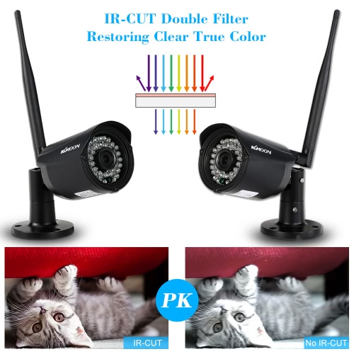 

Second Hand KKmoon 4 Channel HD 720P Wireless WiFi NVR Network Video Recorder + 4pcs 720P WiFi IP Camera Support Onvif IR Night Vision Phone Control Motion Detection Remote Playback Weatherproof for CCTV Security System