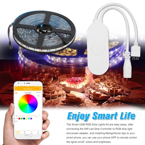 

WIFI PC/TV Backlight Kit 5M 16.4ft RGB Light Strip LED