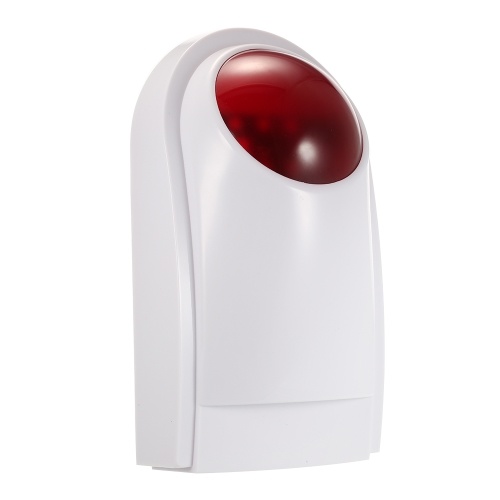 Wireless Sound Strobe Sirene Alarm Host Blitzlicht Alarm Outdoor Wasserdicht Kompatibel mit 433 MHz Fernbedienung, Türsensor, PIR-Detektor Home Security Alarm System