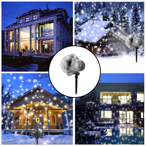 

LED Mini Night Light Snow Projector Lawn Greensward Light