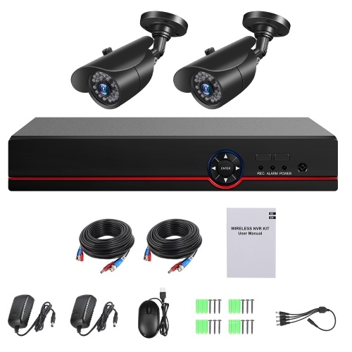 

4 Channel Digital Video Recorder + 2pcs 1080P Cameras