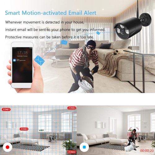 

WiFi KITS 4CH NVR + 4pcs 1080P Weatherproof Bullet IP Camera