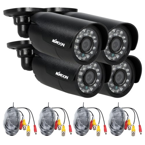 KKmoon® 4pcs 800TVL CCTV-Außenkamera-Satz IR-SCHNITT-Aufzucht-Videoüberwachung 3.6mm