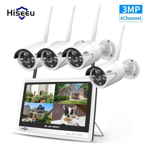 

All in one with 12'' LCD Monitor Wireless Security Camera System